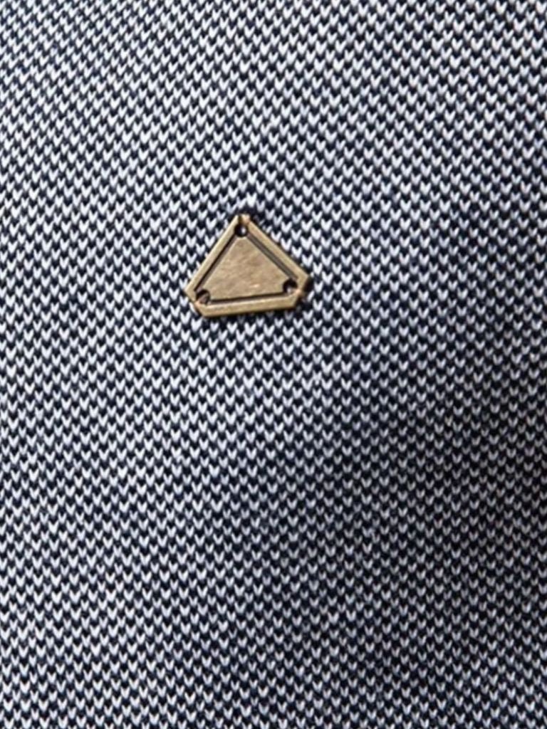 Zipper Block Standing Collar Cardigan Sweater